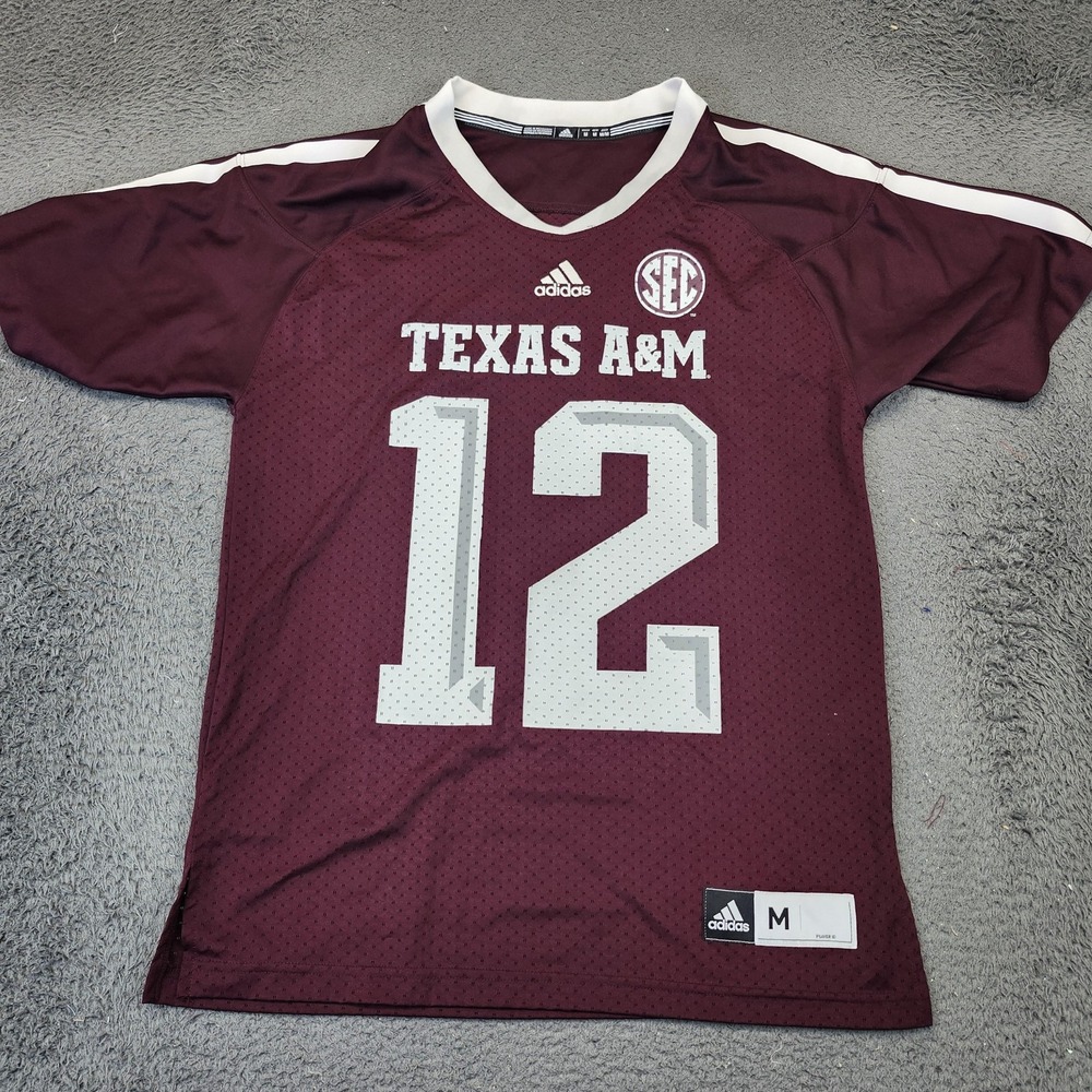 adidas Maroon and White Texas A&M Kids Jersey